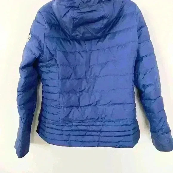 American Eagle Down Puffer Jacket Blue Size Medium Warm Lightweight - Picture 2 of 8